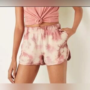 Victoria Secret PINK Tie Dye Varsity Shorts Size Small NWOT